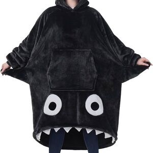 One size  Shark Costume Hoodie - Black